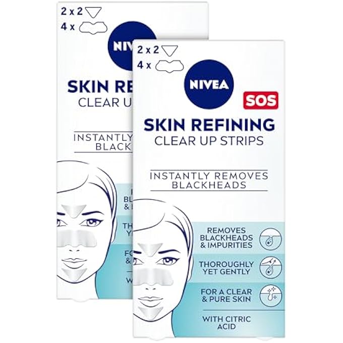 Nivea FACE STRIPS, SKIN REFINING CLEAR-UP, CITRID ACID, 2X6 STRIPS - Image 1